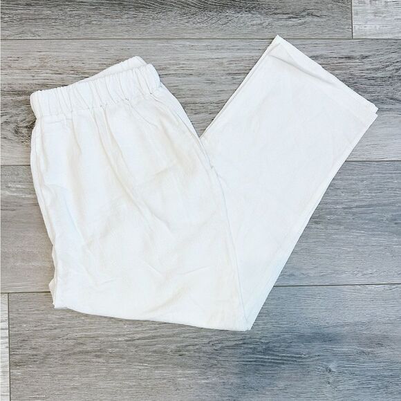 MISSLOOK White Linen Pants - Picture 1 of 3